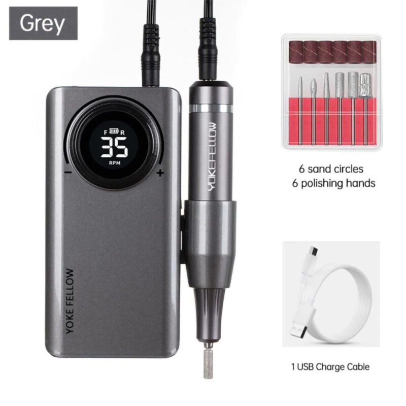 Portable Electric Nail Drill Machine - Electric Nail File 35000 RPM Rechargeable