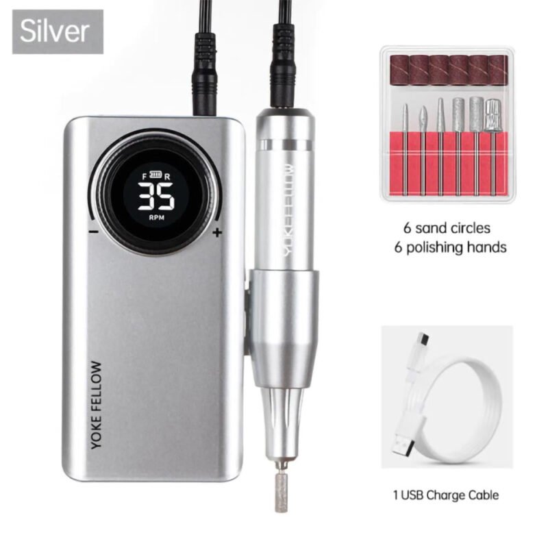 Portable Electric Nail Drill Machine - Electric Nail File 35000 RPM Rechargeable